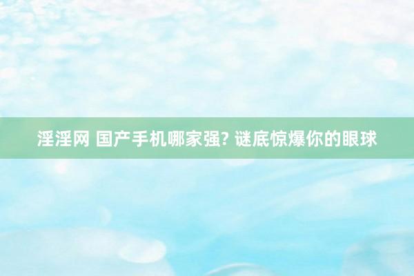 淫淫网 国产手机哪家强? 谜底惊爆你的眼球